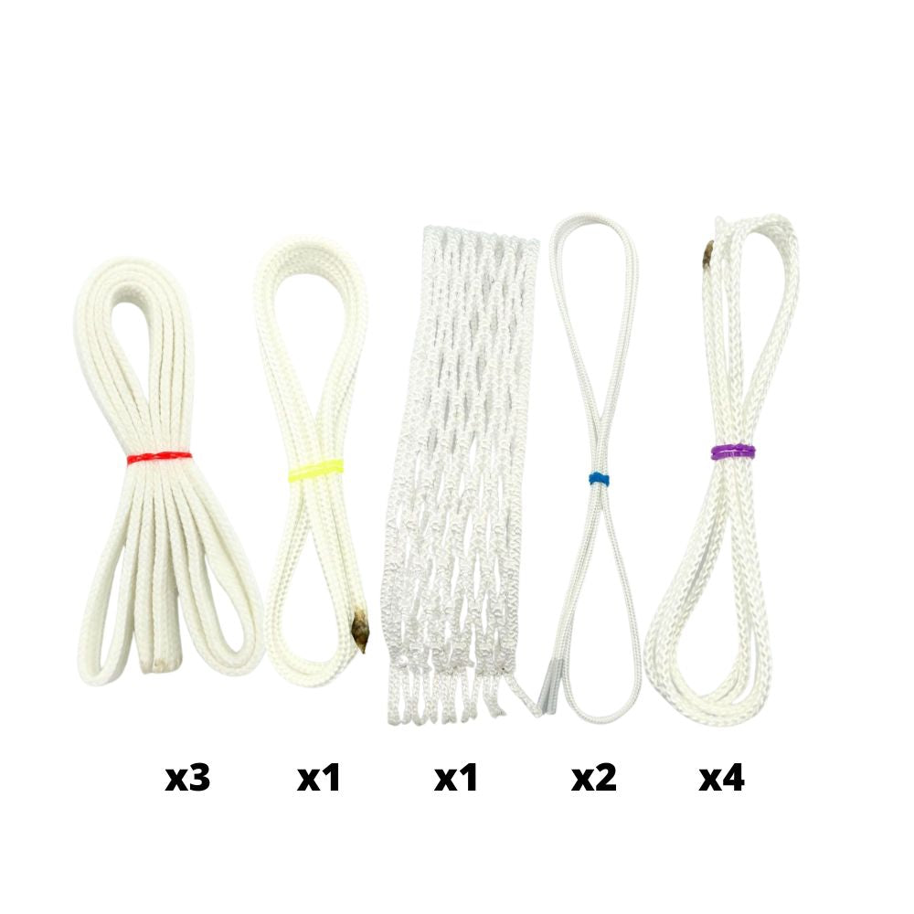 Stringers Shack 6 Diamond Lacrosse Stringing Kit (White)
