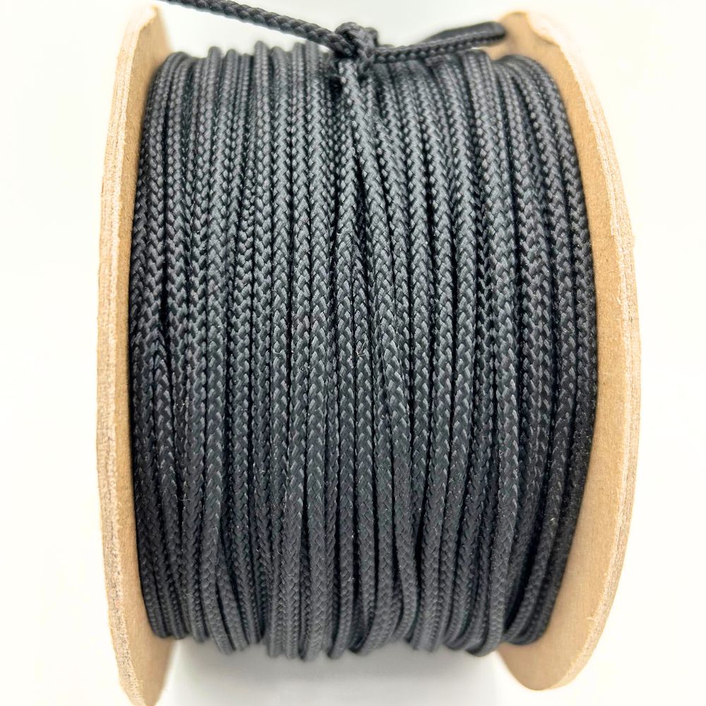 Black HT Lacrosse Sidewall String 100 Yard Spool Lacrosse Sidewall String Stringers Shack
