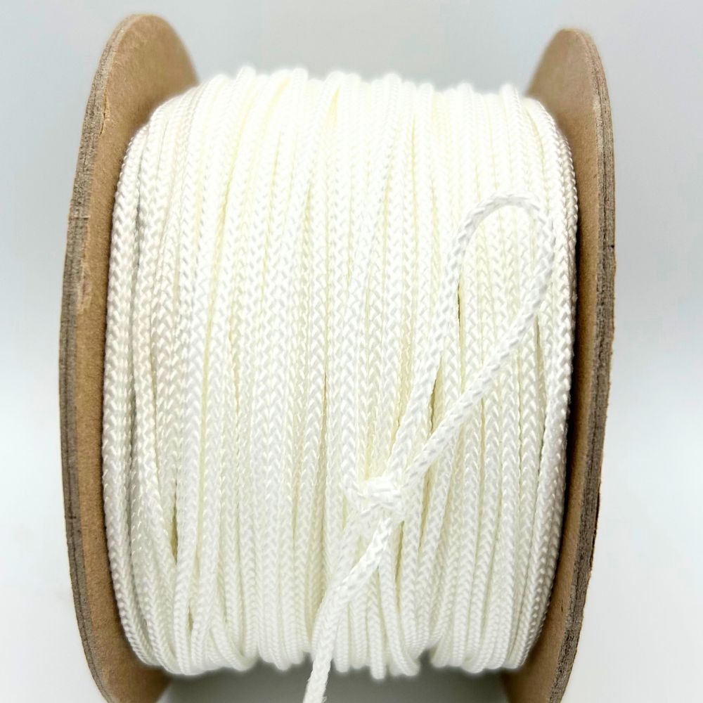 White HT Lacrosse Sidewall String 100 Yard Spool Lacrosse Sidewall String Stringers Shack