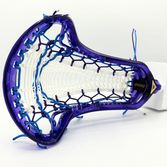 Four white Armor Mesh Valkyrie runners showing the buy 3 get 1 free lacrosse stringing promotion