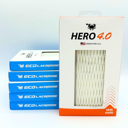 ECD Hero 4.0 Lacrosse Mesh White Semi-Hard Lacrosse Mesh ECD Lacrosse
