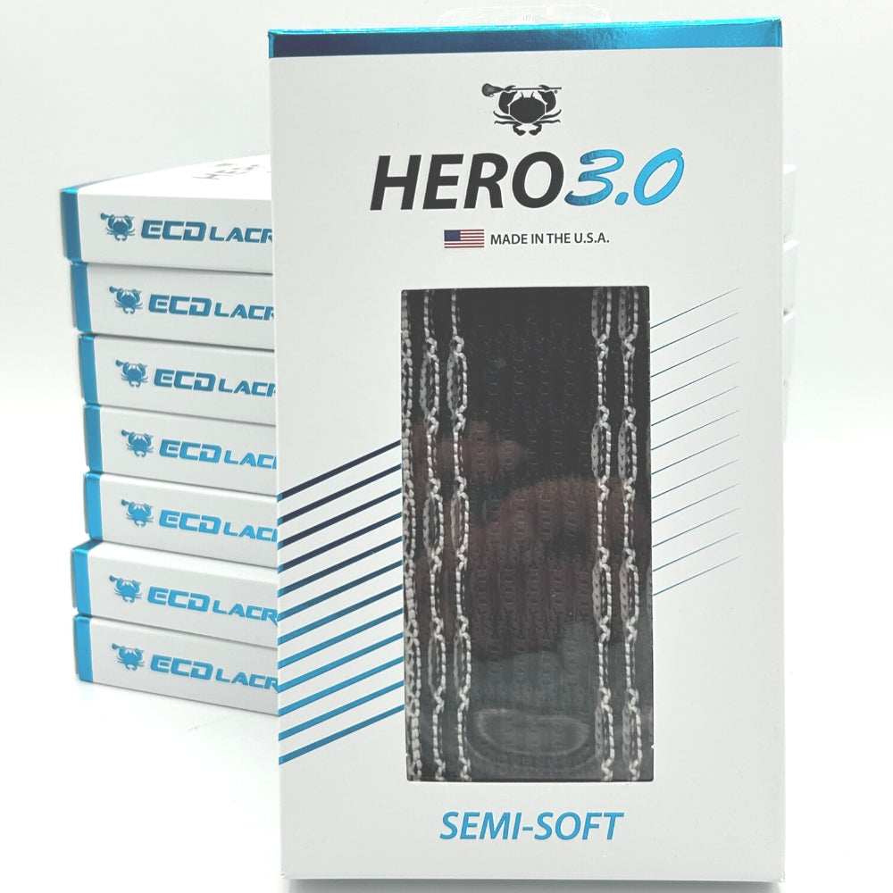 ECD Hero 3.0 Men's Lacrosse Mesh White Storm Striker Semi-Soft